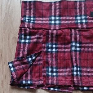 Teacher's Pet School Girl Plaid Mini Skirt Red Black One Size Cosplay Costume